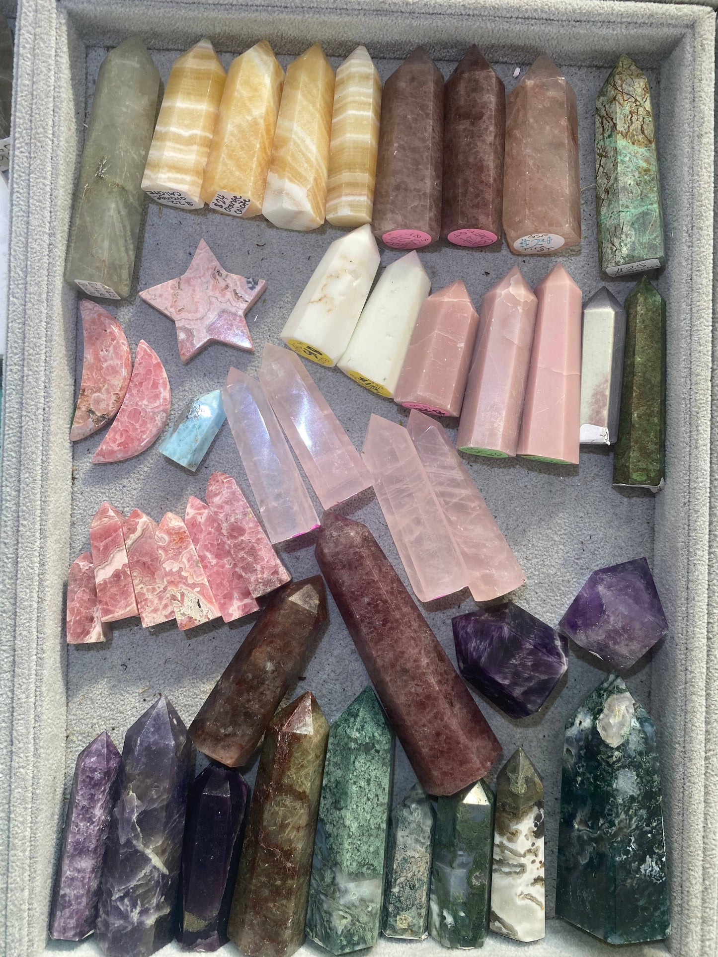 1 Set of Seven Crystal Towers