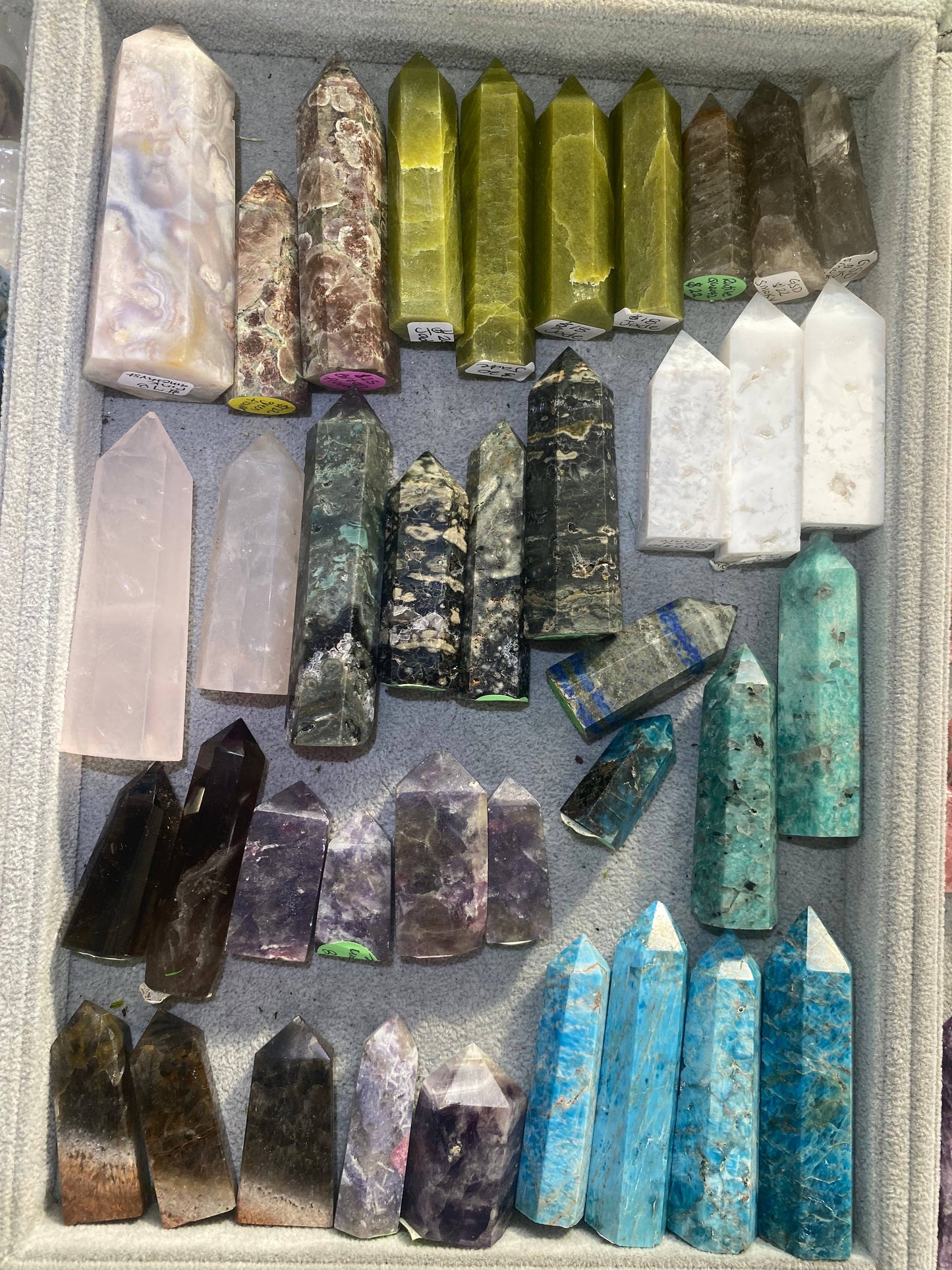 1 Set of Seven Crystal Towers