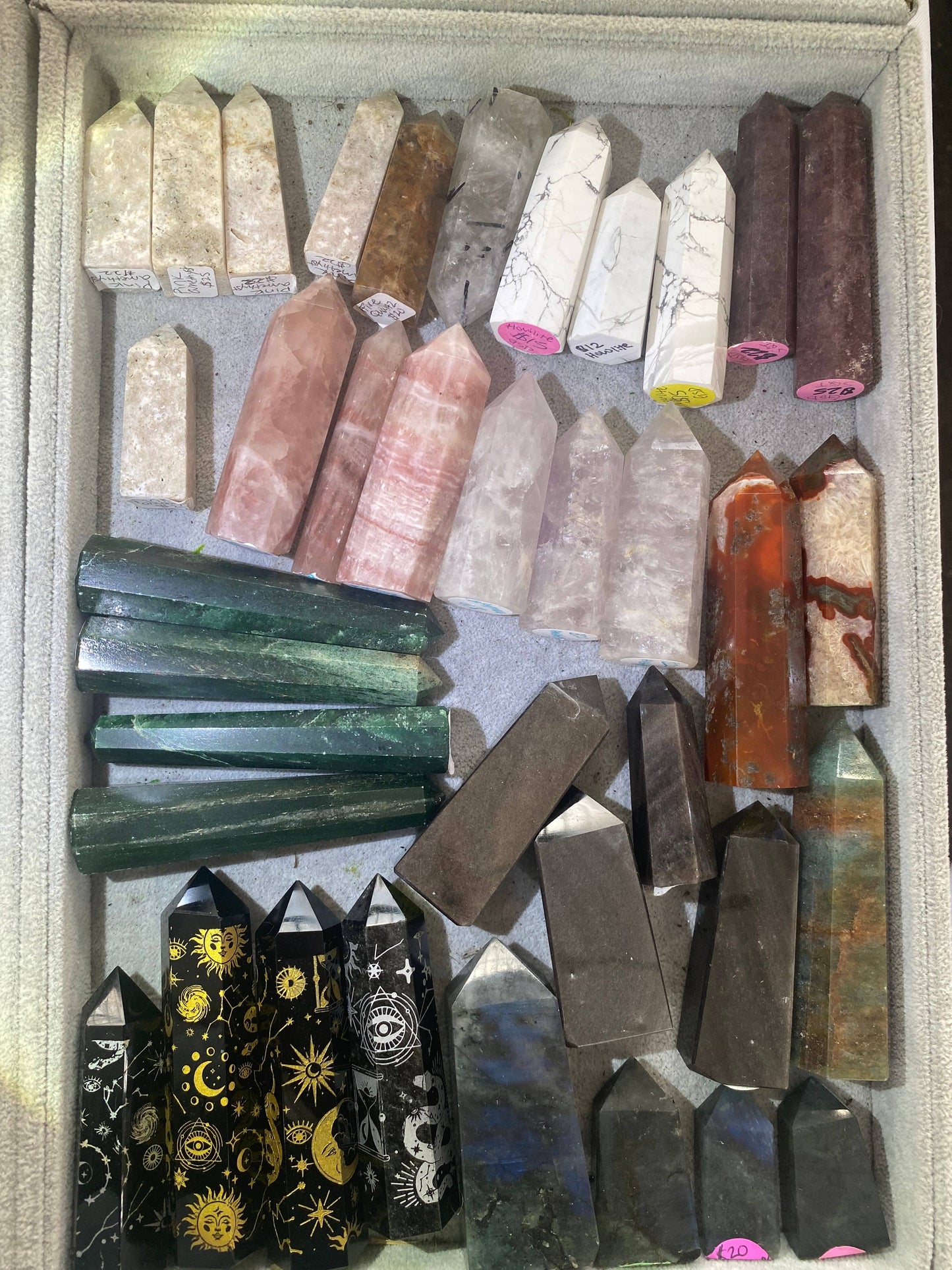1 Set of Seven Crystal Towers